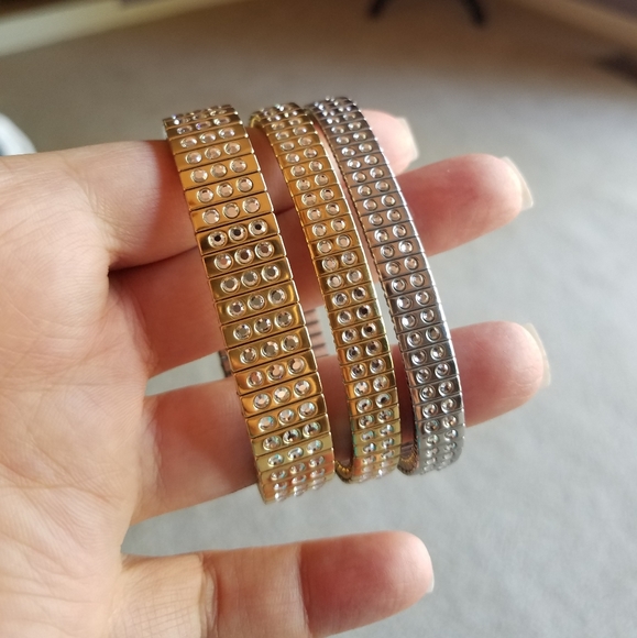 AUTHENTIC Swarovski Contemporary Stretch Bracelets SET of 3 - Picture 7 of 17